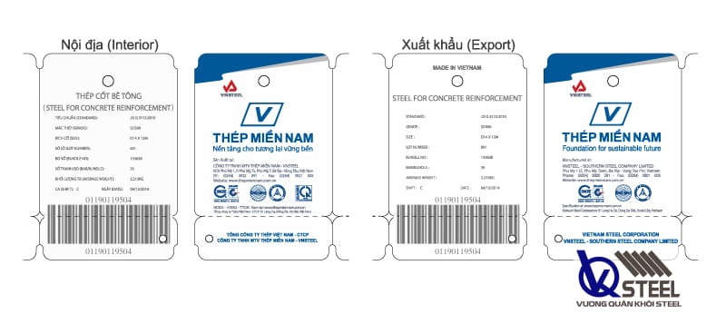 Thẻ mã vạch trên mỗi bó thép Miền Nam