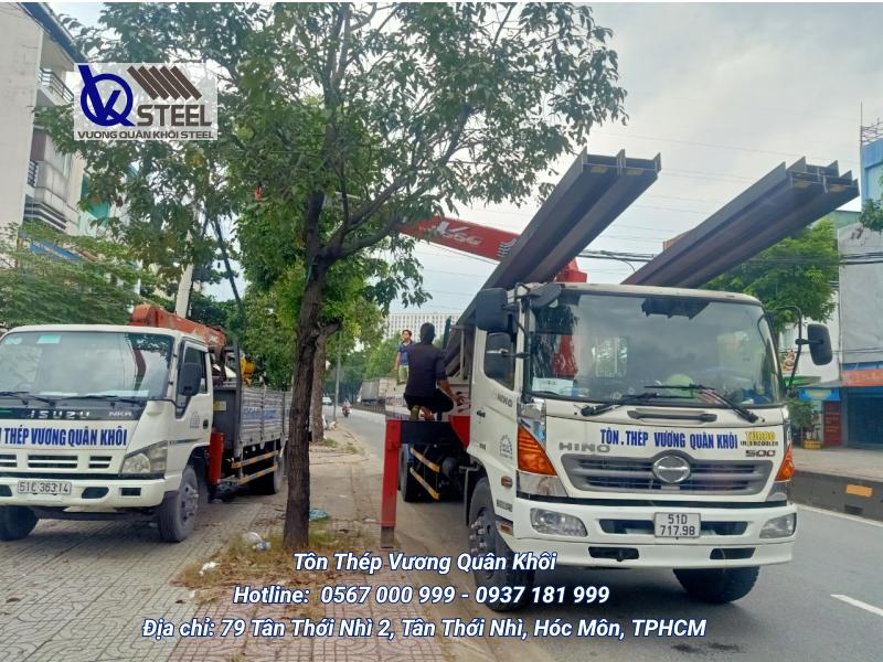 Tôn Thép Vương Quân Khôi cung cấp thép hình I200 chính hãng, xe sẵn giao tận nơi