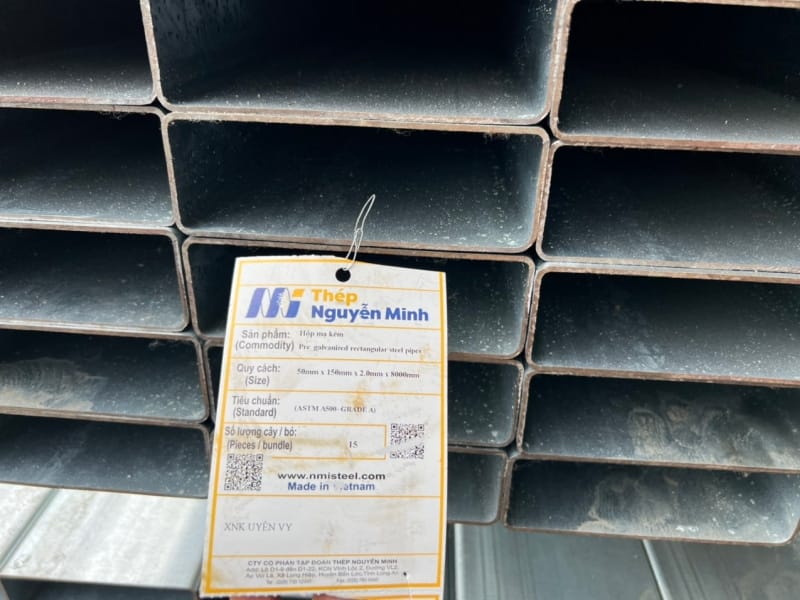 Thép hộp Nguyễn Minh được sản xuất theo tiêu chuẩn quốc tế, đảm bảo bền chắc