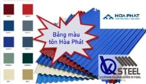 Tham khảo bảng màu tôn Hòa Phát mới nhất