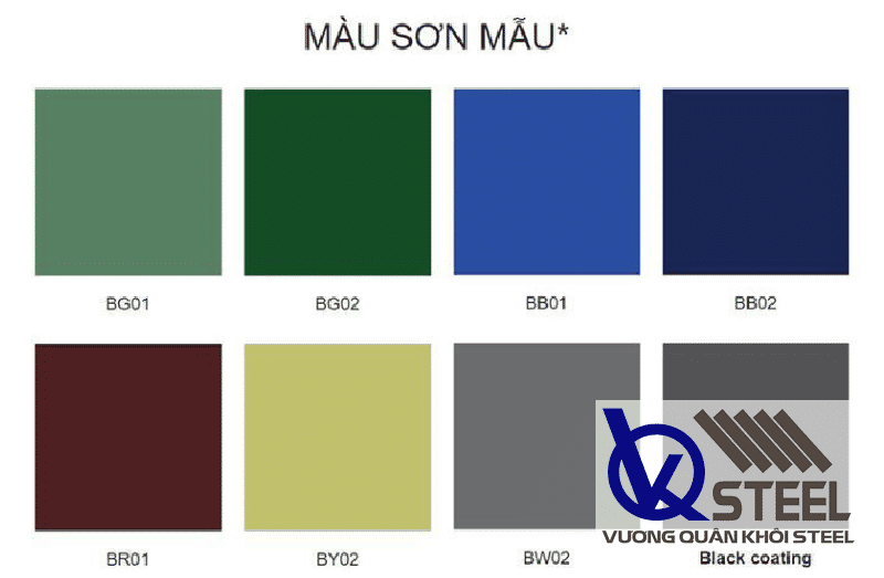 Bảng màu tôn Vinaone