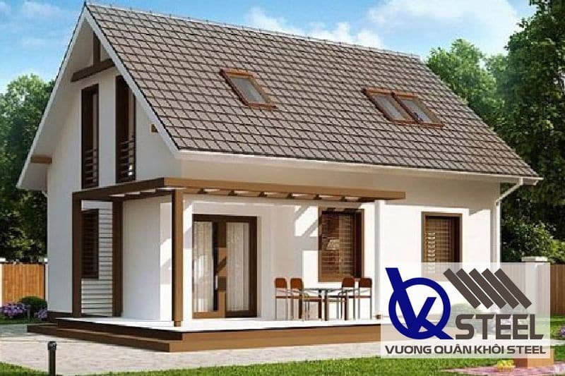 Mẫu nhà cấp 4 lợp tôn giả ngói