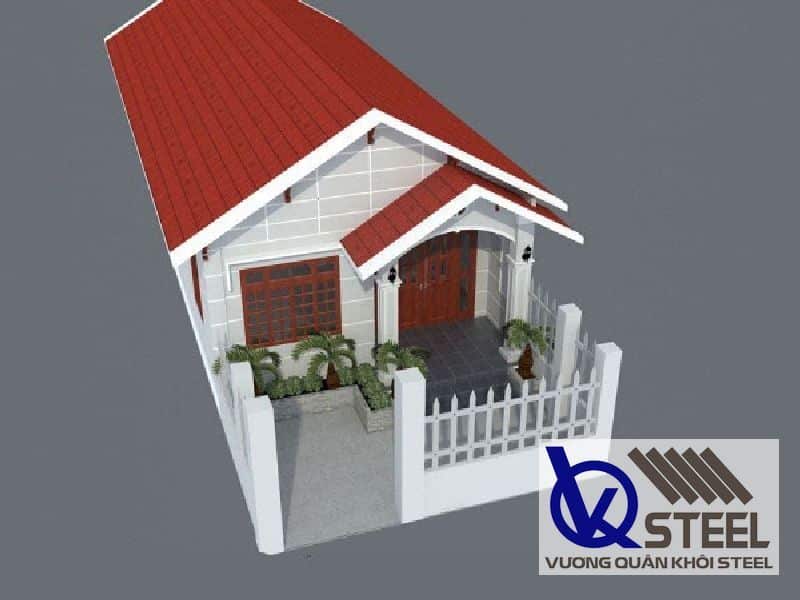 Nhà ống cấp 4 lợp mái tôn phong cách hiện đại