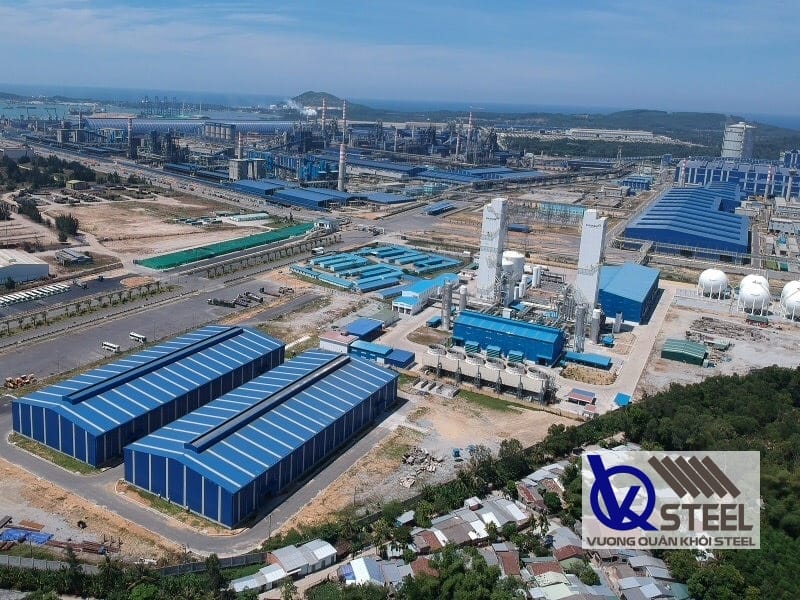 Nhà máy sản xuất thép của Hòa Phát có quy mô cực kỳ rộng lớn
