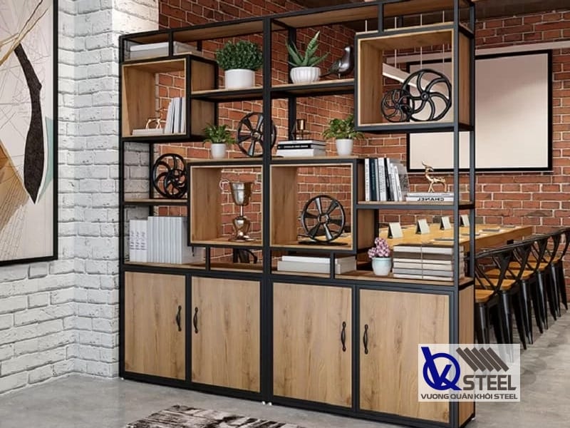 Ứng dụng sắt hộp 15x30 là khung tủ trang trí