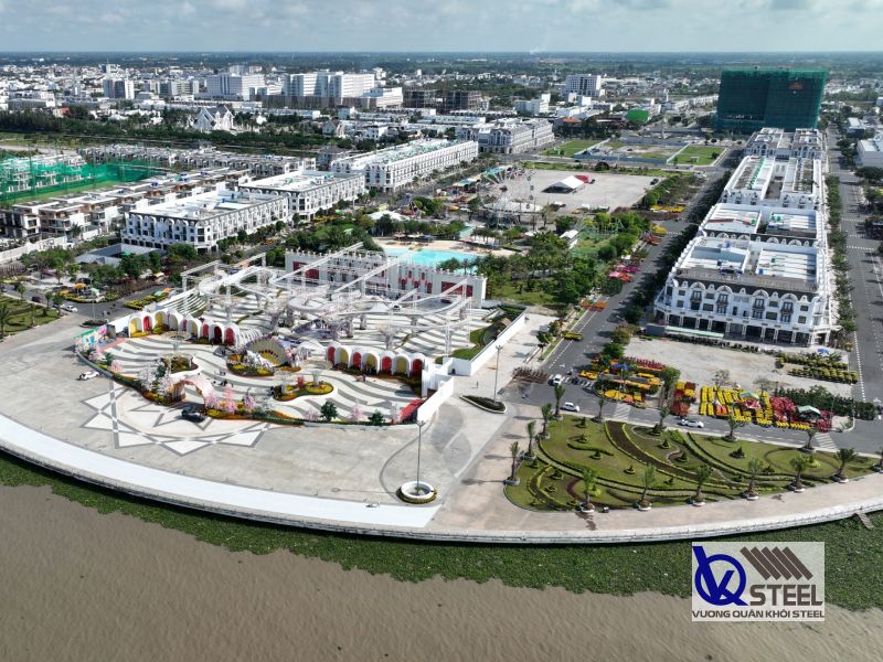 Thép hộp mạ kẽm Hòa Phát được sử dụng cho các công trình hạ tầng ven biển Rạch Giá Kiên Giang