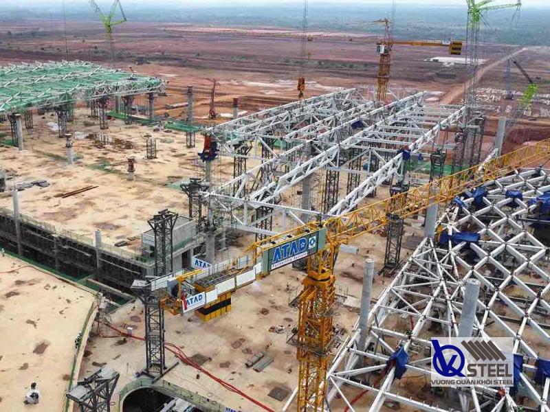 Sân bay quốc tế Long Thành là một trong những công trình tiêu thụ lượng lớn ống thép mạ kẽm Hòa Phát tại Đồng Nai