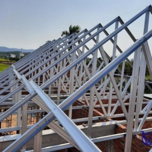 Sử dụng sắt hộp chữ nhật 150x250 làm dầm mái công trình