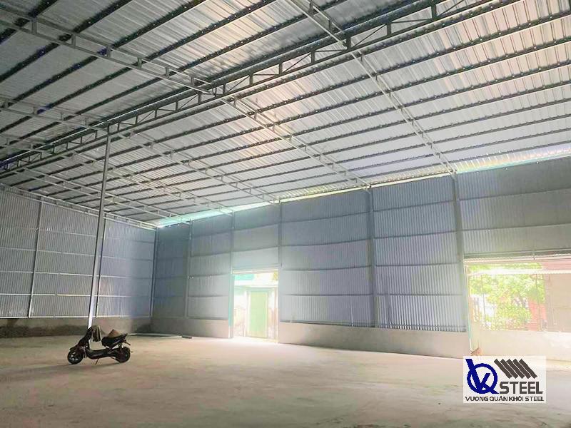 Thép hộp đen Hòa Phát được sử dụng xây dựng kho chứa cà phê