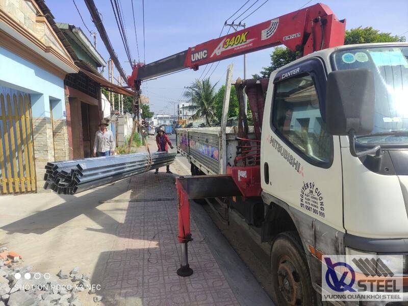 Giao thép hộp mạ kẽm Hòa Phát cho công trình dân dụng Quận 11