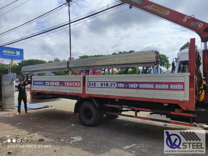 Cung cấp 2 tấn thép hộp đen 40x80 dày 1.5 mm làm khung nhà tiền chế tại phường 12, đường Dương Bá Trạc