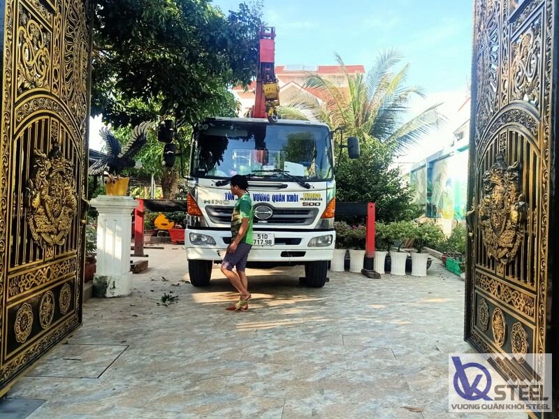 Giao 75 cây thép hộp mạ kẽm Hoa Sen 30x60x1.5mm vào hẻm đường Lê Quang Kim, Phường 12, Quận 8