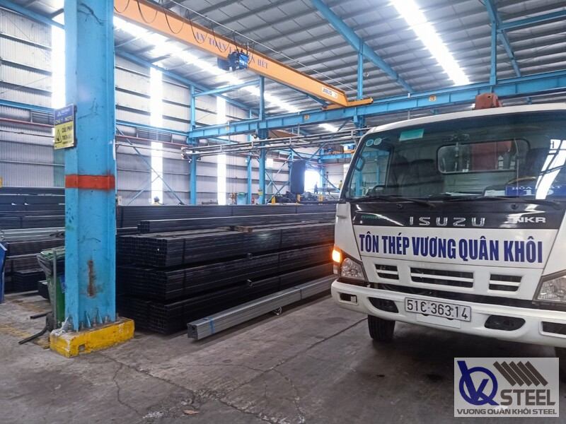 Giao 2 tấn thép hộp mạ kẽm Hoa Sen 30x60x1.6mm tại xã Mỹ Hạnh Đông, Châu Thành
