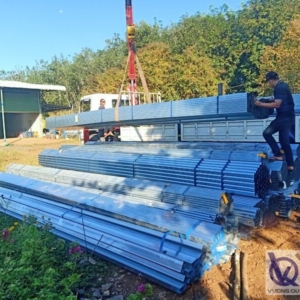 Giao 420 cây thép hộp nhúng kẽm Hòa Phát 30x30x1.6mm cho xưởng cơ khí dân dụng tại Biên Hòa, Đồng Nai