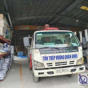Giao 8 tấn thép hộp 75x150x2.0 mm mạ kẽm cho nhà tiền chế ở Đồng Nai