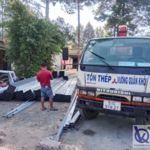 Cung cấp 120 cây thép hộp 75x150x1.8 mm đen làm khung lan can tại Bà Rịa – Vũng Tàu