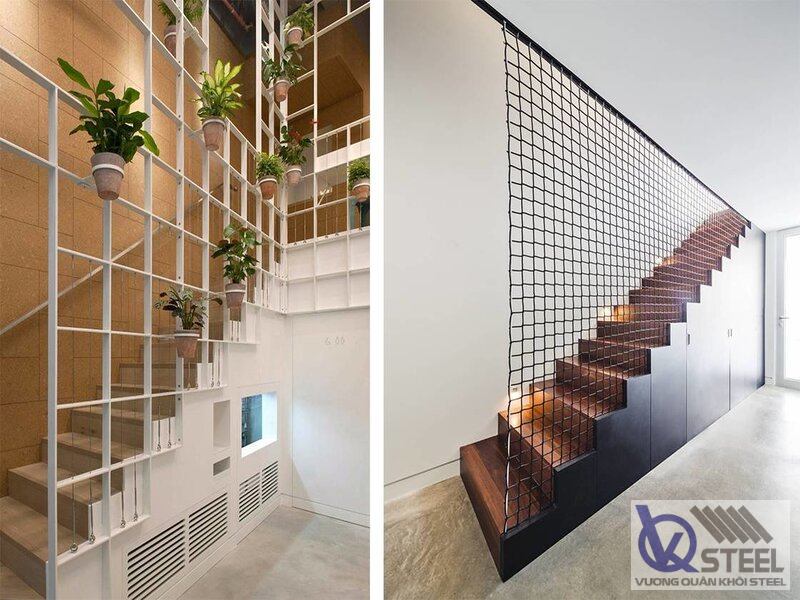Làm khung vách ngăn từ sắt hộp Hoà Phát 20x20