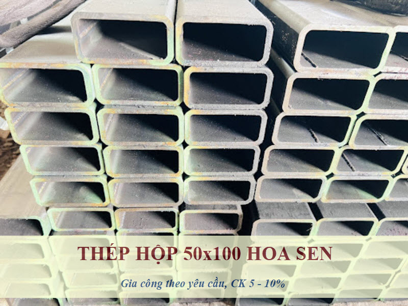 Thép Hộp 50x100 Mạ Kẽm Hoa Sen
