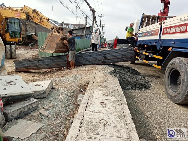 Giao 120 cây thép I300 tại Trường Chinh, Quận 12, sử dụng làm khung sàn chịu lực cho văn phòng và căn hộ dịch vụ