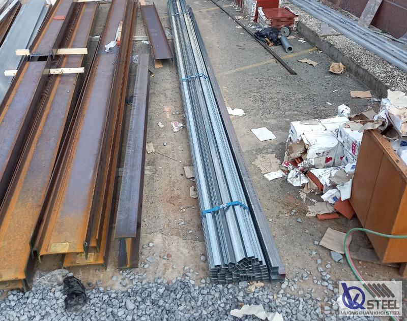 55 cây thép I250 thi công khung kho nông sản tại xã Phước Vĩnh An, Củ Chi