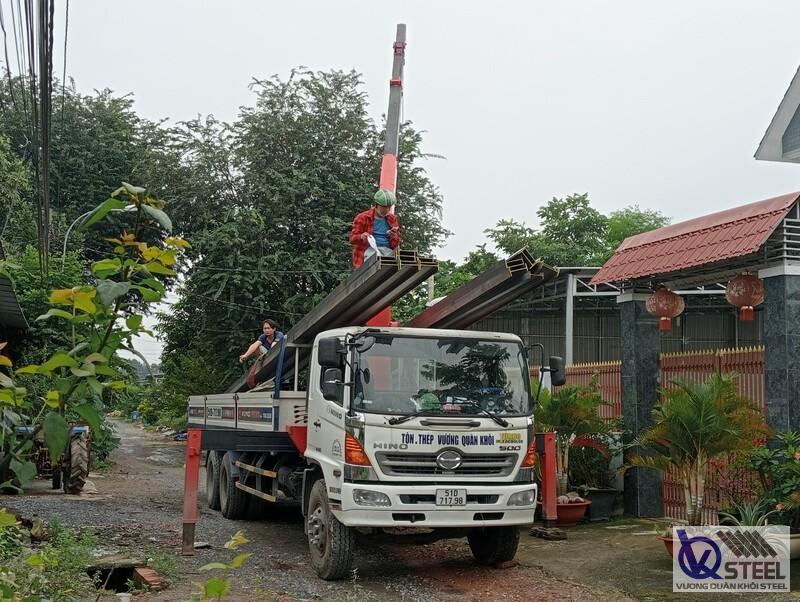 50 cây thép I200 thi công nhà thép dân dụng tại xã Tân An Hội, Củ Chi