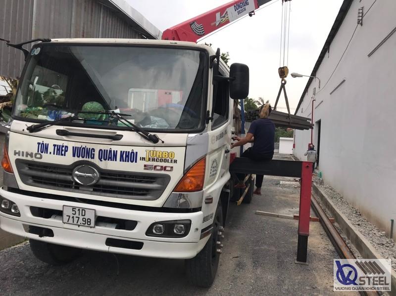50 cây thép I200 thi công nhà phố kết hợp kinh doanh đường Tô Ký, Quận 12
