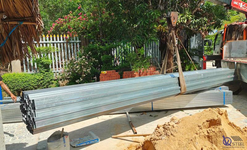 Thép hộp mạ kẽm làm giàn phơi lưới cho ngư dân tại Phước Tỉnh, Long Điền
